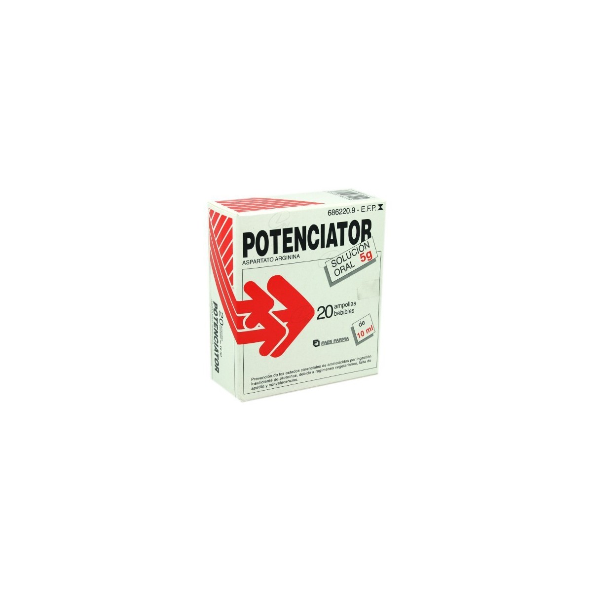 POTENCIATOR 5 g SOLUCION ORAL, 20 ampollas...