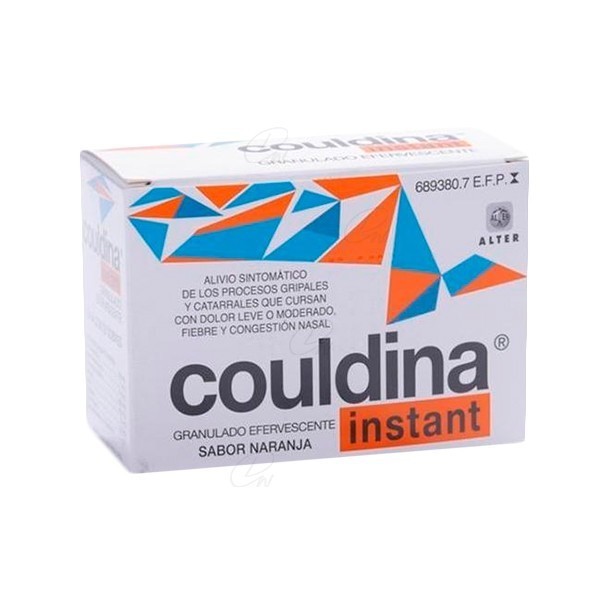 COULDINA INSTANT CON ACIDO ACETILSALICILICO GRANULADO EFERVESCENTE, 20 sobres