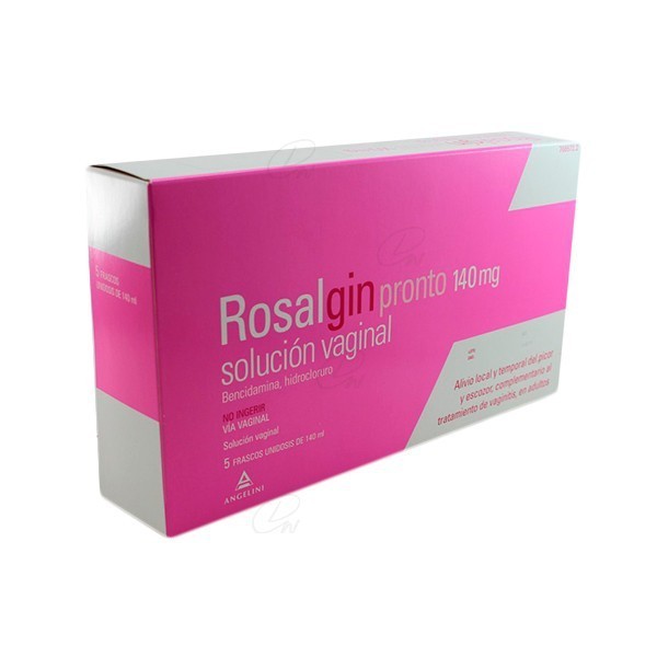 ROSALGIN PRONTO 140 mg SOLUCIÓN VAGINAL, 5 envases unidosis de 140 ml