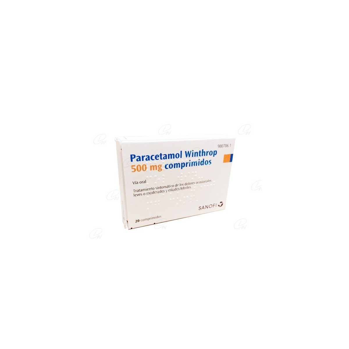 PARACETAMOL WINTHROP 500 mg COMPRIMIDOS, 20...