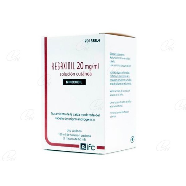 REGAXIDIL 20 MG/M SOLUCION CUTANEA 4 FRASCOS DE 60 ML