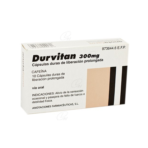 DURVITAN 300 mg CAPSULAS DURAS DE LIBERACION PROLONGADA, 10 cápsulas