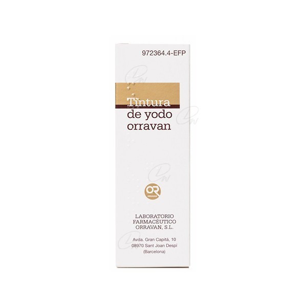 TINTURA DE YODO ORRAVAN SOLUCION, 1 frasco de 25 ml