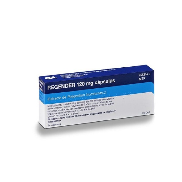 REGENDER 120 mg CAPSULAS DURAS, 24 cápsulas