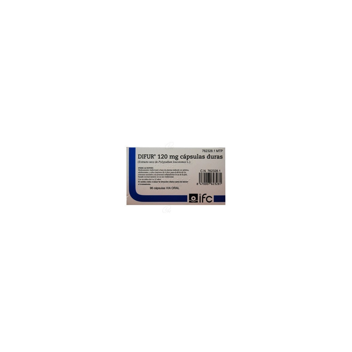 DIFUR 120 mg CAPSULAS DURAS, 96 cápsulas