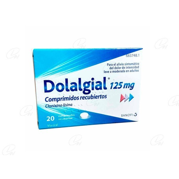 DOLALGIAL 125 mg COMPRIMIDOS RECUBIERTOS, 20 comprimidos
