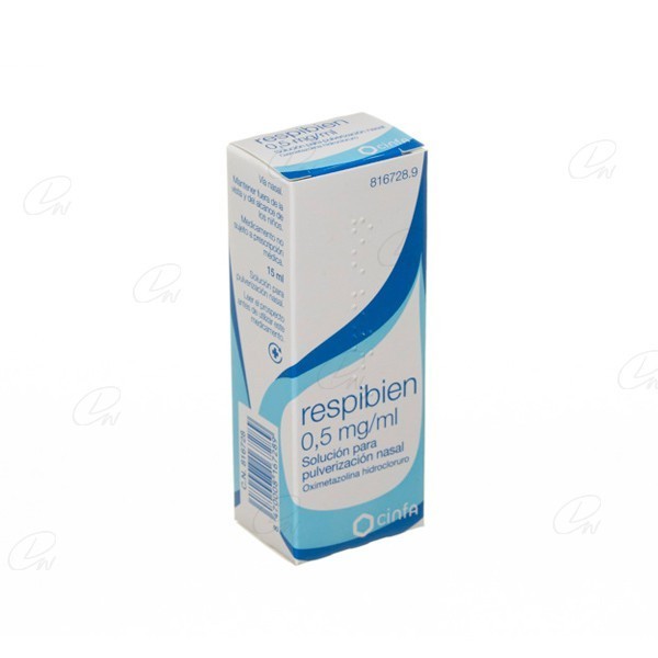 Respibien 0,5 mg/ml solución para pulverización nasal, 1 envase pulverizador de 15 ml