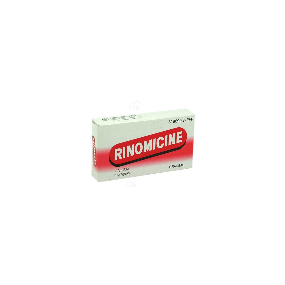RINOMICINE GRAGEAS, 6 grageas