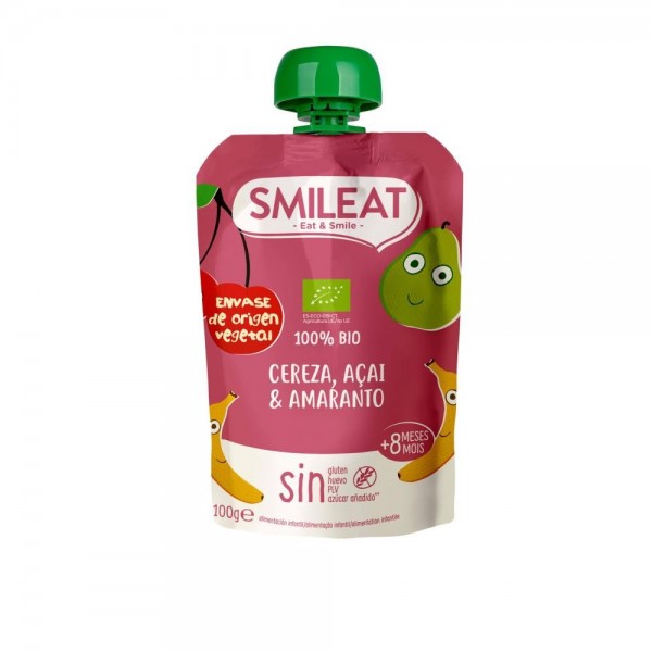 smileat pouch cereza aai y amaranto 100 g