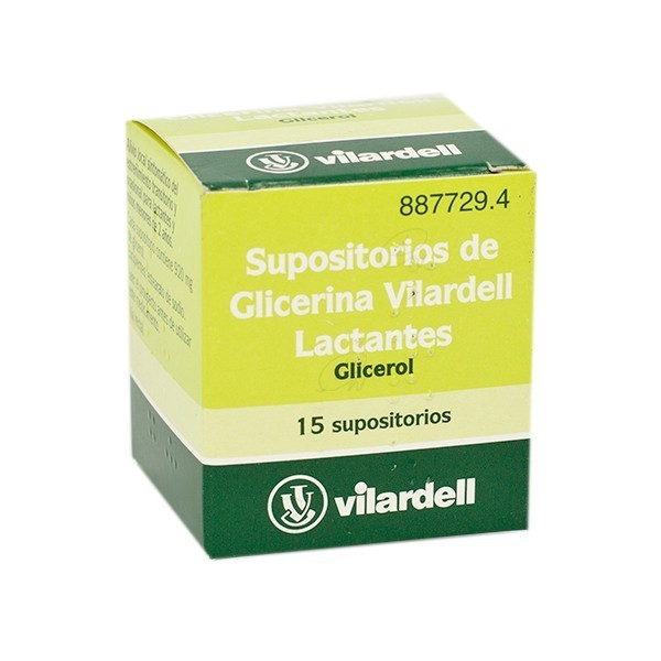 SUPOSITORIOS DE GLICERINA VILARDELL LACTANTES, 15 supositorios