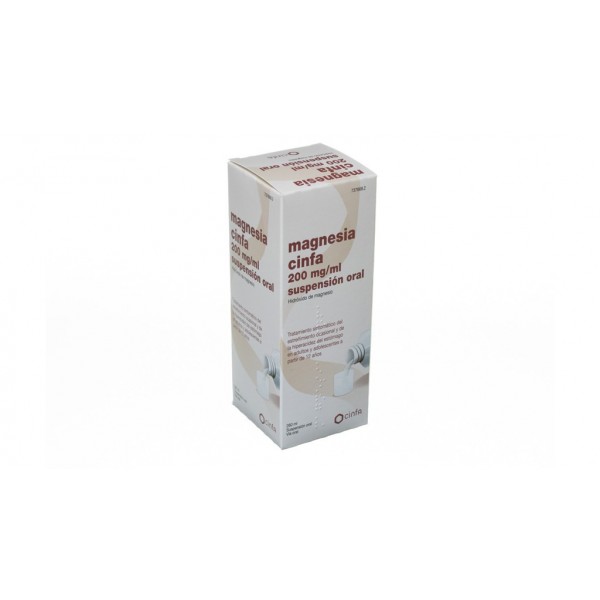 MAGNESIA CINFA 200 mg/ ml SUSPENSION ORAL, 1 frasco de 260 ml