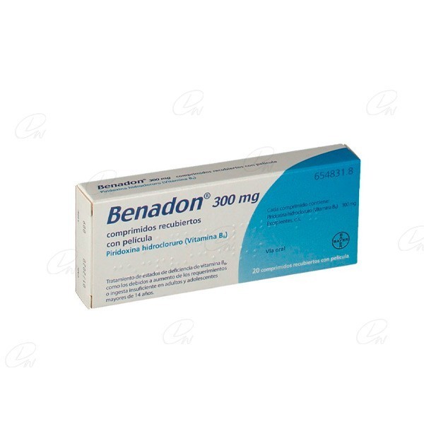 BENADON 300 mg COMPRIMIDOS RECUBIERTOS CON PELICULA, 20 comprimidos