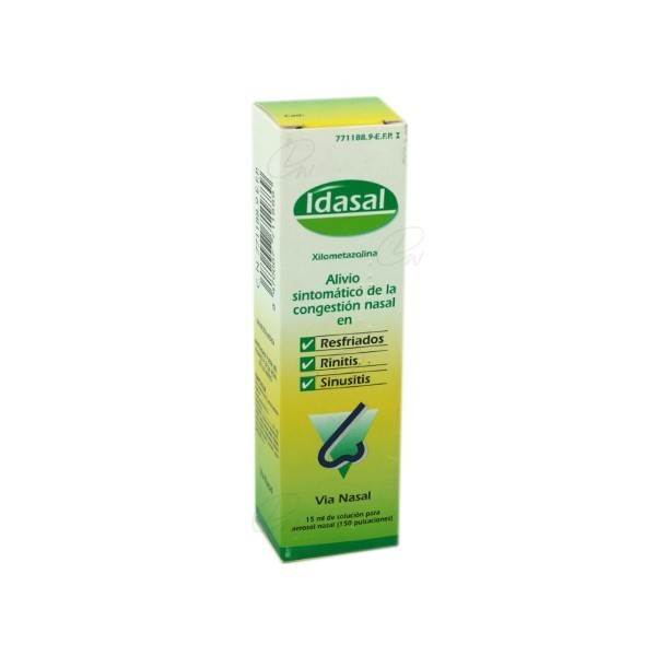 IDASAL 1mg/ml SOLUCION PARA PULVERIZACION NASAL, 1 frasco de 15 ml