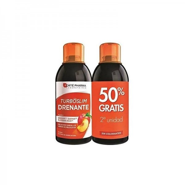 forte pharma turboslim drenante sabor melocoton 2x500ml