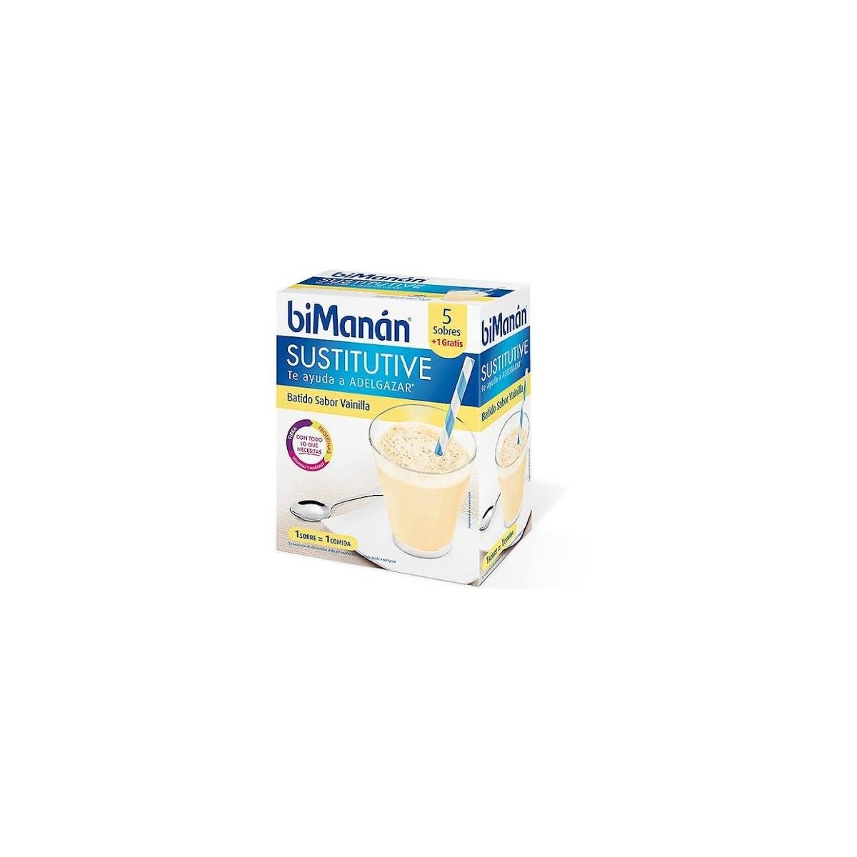 bimanan sustitutive batido 5 sobres vainilla