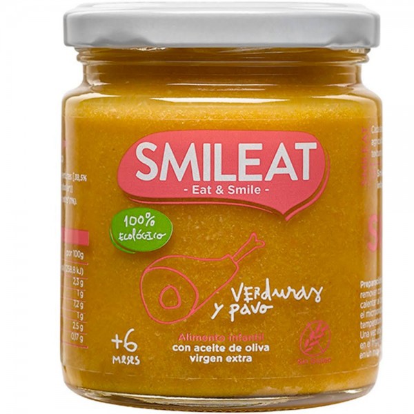 smileat verduras y pavo 230 gramos