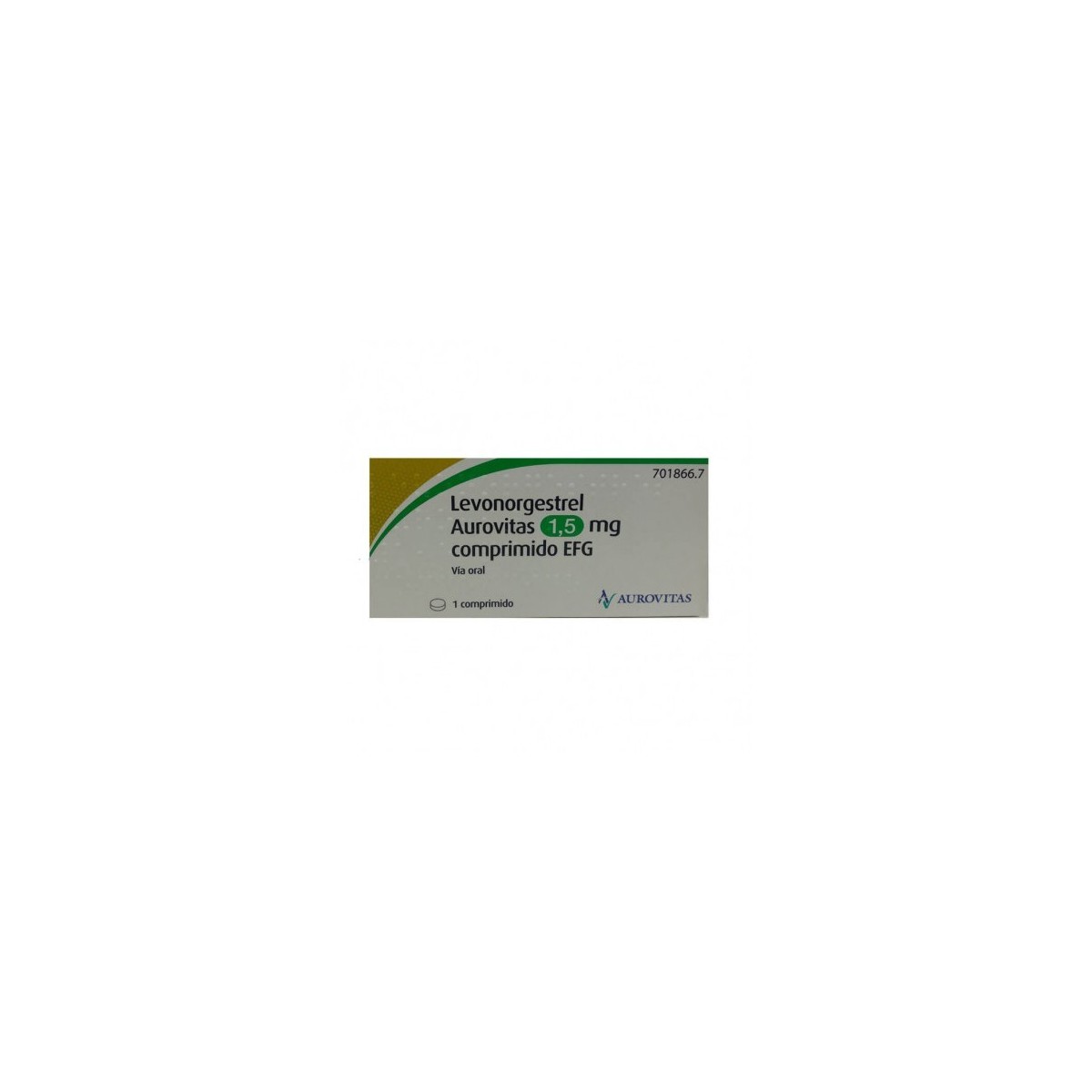 LEVONORGESTREL AUROVITAS EFG 1.5 MG 1 COMPRIMIDO
