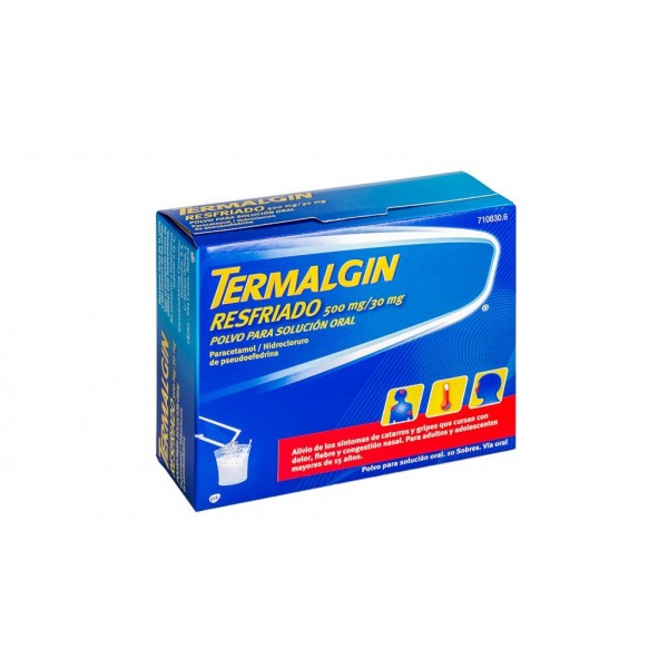 TERMALGIN RESFRIADO 500mg/30mg  POLVO PARA SOLUCION ORAL