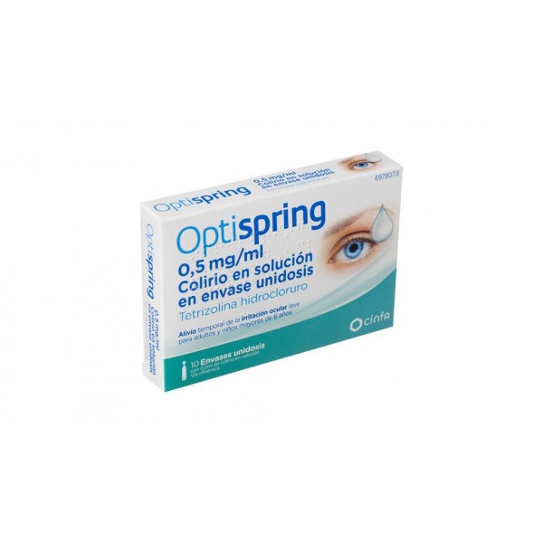 OPTISPRING 0,5 MG/ML COLIRIO EN SOLUCION EN ENVASES UNIDOSIS, 10 envases unidosis de 0,5 ml