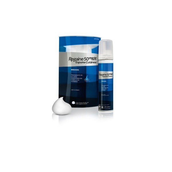 REGAINE 50 MG/G ESPUMA CUTANEA, 3 tubos de 60 g