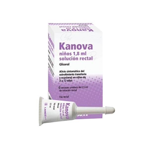 KANOVA NIÑOS 1,8 ml SOLUCION RECTAL, 6 enemas