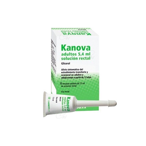 KANOVA ADULTOS 5,4 ml SOLUCION RECTAL, 6 enemas