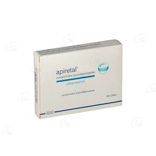 APIRETAL 500 mg COMPRIMIDOS BUCODISPERSABLES, 12 comprimidos