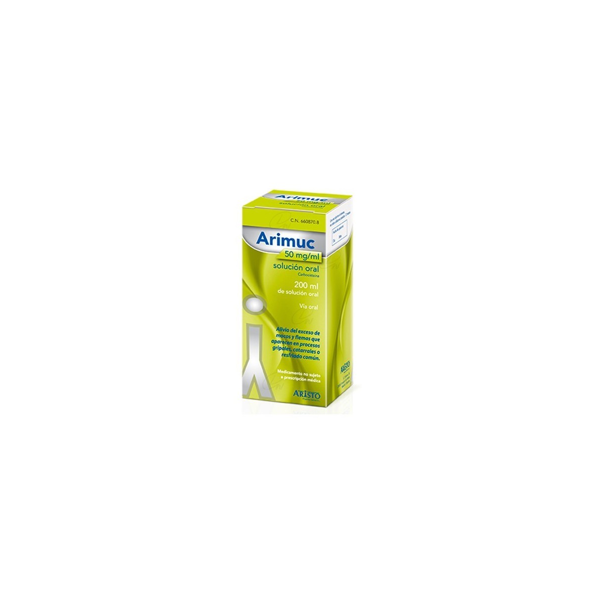 ARIMUC 50 mg/ml SOLUCION ORAL, 1 frasco de 200 ml