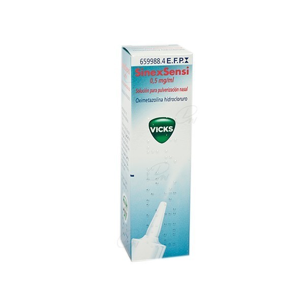 SINEXSENSI 0,5 mg/ml SOLUCION PARA  PULVERIZACION NASAL, 1 envase pulverizador de 15 ml