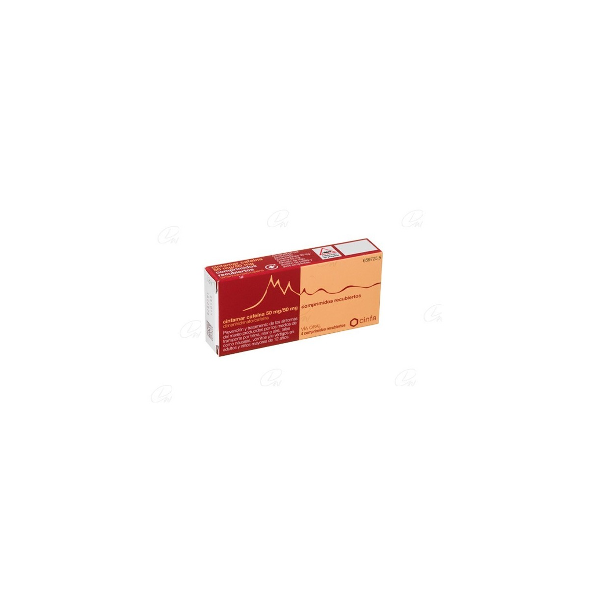 CINFAMAR CAFEINA 50 mg/50 mg COMPRIMIDOS...