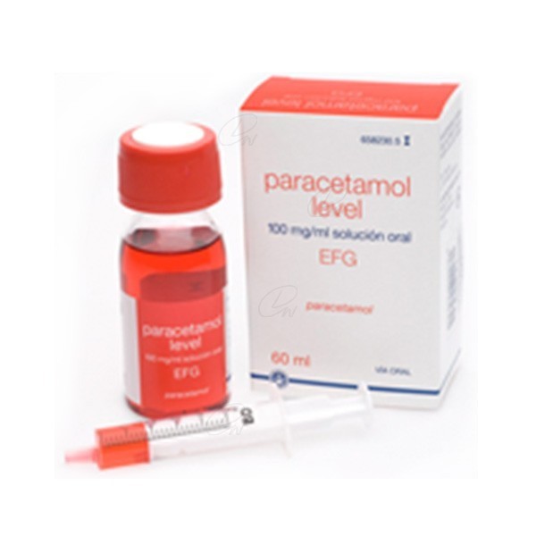 PARACETAMOL LEVEL 100 mg/ml SOLUCION ORAL EFG, 1 frasco de 60 ml