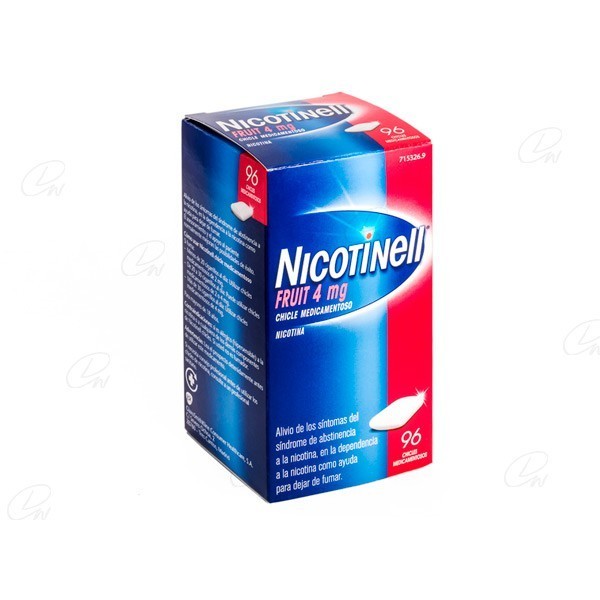 NICOTINELL FRUIT 2 mg CHICLE MEDICAMENTOSO, 24 chicles