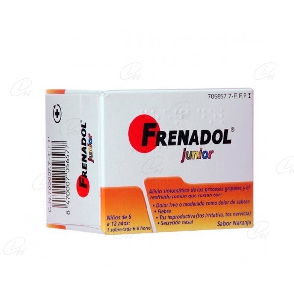 FRENADOL JUNIOR GRANULADO PARA SOLUCION ORAL, 10 sobres