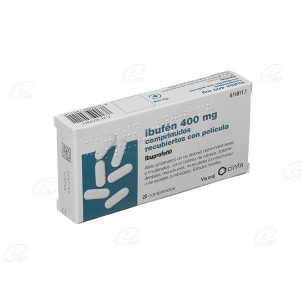 IBUFEN  400mg COMPRIMIDOS RECUBIERTOS CON PELICULA, 20...