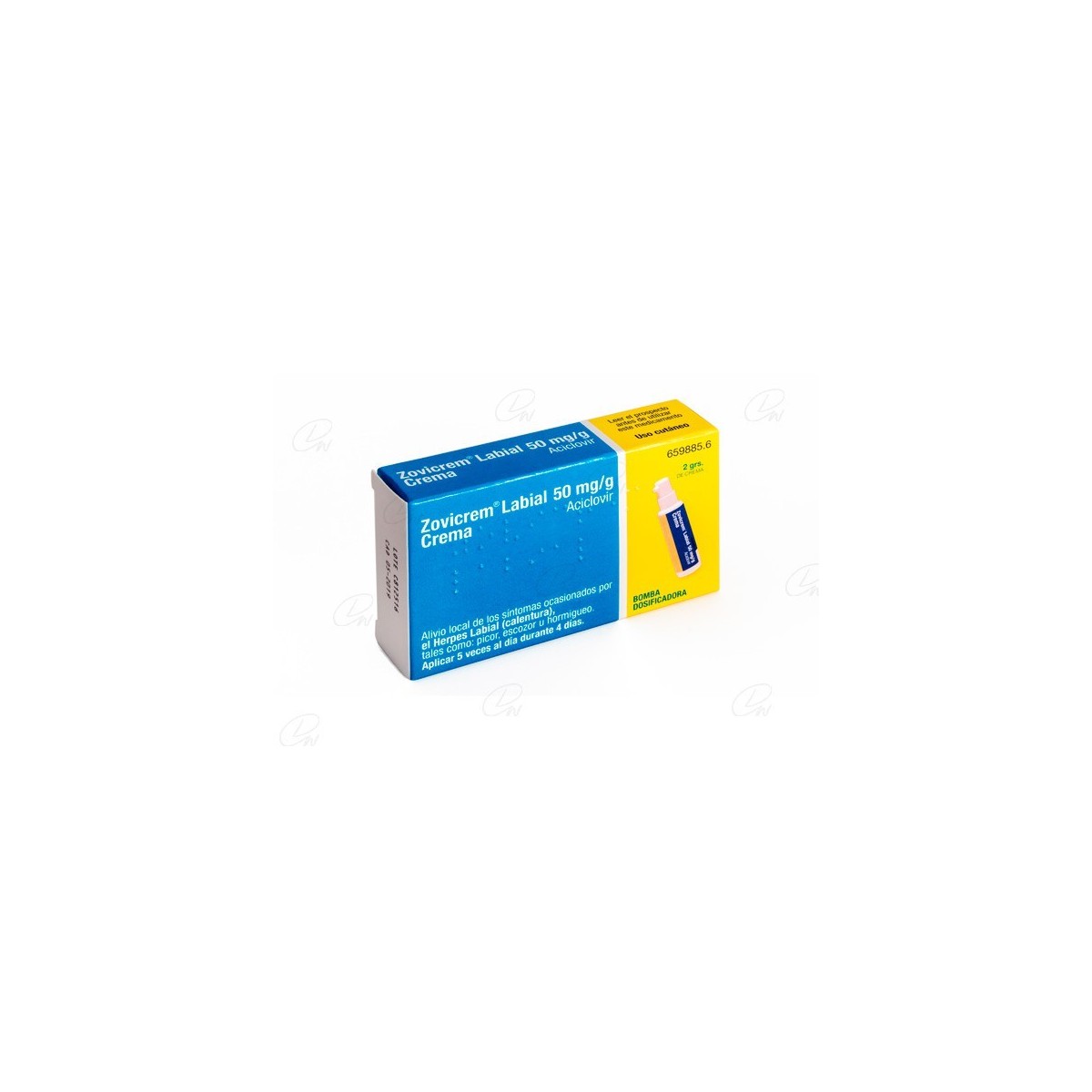 ZOVICREM LABIAL 50 mg/g CREMA, 1 tubo de 2 g